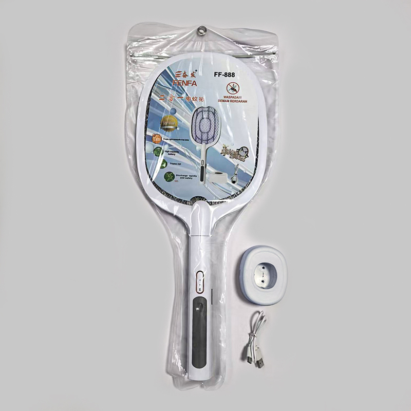 FF-888A 1200 мАч с нижней зарядкой и вышивкой, USB-основание, высокоэффективная электрическая мухобойка от комаров FF-888A 1200 мАч с нижней зарядкой и вышивкой, USB-основание, высокоэффективная электрическая мухобойка от комаров